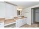 Bright bathroom with vanity, sink, and a large well lit mirror at 2605 Camelot Dr, Rock Hill, SC 29732