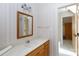 Bathroom with a wooden vanity and a marble countertop offers a functional and stylish space at 2972 Kaneland Ct, Rock Hill, SC 29732