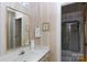 Bathroom features a sleek vanity and shower, offering a modern and functional space at 2972 Kaneland Ct, Rock Hill, SC 29732