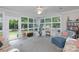 Bright sunroom with floor-to-ceiling windows, neutral carpet, and comfortable seating at 2972 Kaneland Ct, Rock Hill, SC 29732
