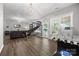Spacious game room with hardwood floors, basketball hoop, and an air hockey table at 362 Windell Dr # 67, Fort Mill, SC 29708