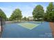 Outdoor community pickleball court surrounded by green trees and a black fence at 362 Windell Dr # 67, Fort Mill, SC 29708