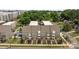 A high angle aerial view of newly constructed townhouses with modern architecture at 3737 S Tryon St, Charlotte, NC 28217