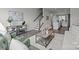View of a stairs with a modern living room showcasing stylish decor and an inviting atmosphere at 3737 S Tryon St, Charlotte, NC 28217