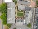 An aerial view of apartments with a central green courtyard and parking at 482 New Bern Station Ct, Charlotte, NC 28209
