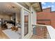 Balcony view with seating area from kitchen, great for relaxing outdoors at 482 New Bern Station Ct, Charlotte, NC 28209