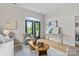 Bright living room featuring hardwood floors and access to the balcony at 482 New Bern Station Ct, Charlotte, NC 28209