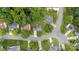 Aerial view of a residential neighborhood with tree-lined streets and well-kept homes at 10306 Madison Park Dr, Charlotte, NC 28269
