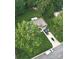 Aerial view of a home with a manicured lawn and driveway holding 3 vehicles at 104 Laura Ct, Cherryville, NC 28021