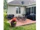 Outdoor patio area with a brick surface, perfect for grilling and entertaining guests at 104 Laura Ct, Cherryville, NC 28021