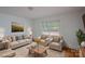 Bright living room featuring two armchairs, sofa, and large windows at 1401 Hillwood Ct, Charlotte, NC 28210