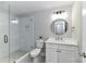 Modern bathroom with vanity, toilet, and glass shower at 181 Lone Pine Rd, Statesville, NC 28625