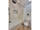 Bathroom features a tiled shower and tub combination with a modern design at 2070 Stirewalt Rd, China Grove, NC 28023