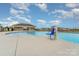 Outdoor swimming pool with a chair lift for accessibility at 2317 Trollinger Dr, Catawba, NC 28609