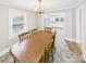 Dining room view, showing an arched doorway leading into the kitchen at 271 Nc 16 N Hwy, Taylorsville, NC 28681