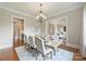 Charming dining room featuring hardwood floors and views of the entryway and living room at 3032 Kings Manor Dr, Matthews, NC 28104