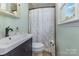 Bathroom with vanity and shower at 309 Ogden Dr, Gastonia, NC 28056