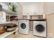 Functional laundry room with shelving and cabinetry at 309 Ogden Dr, Gastonia, NC 28056