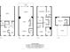 A detailed black and white floor plan showing the layout of each floor at 5060 Harrowsmith Ln, Charlotte, NC 28204
