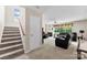 Cozy living room with a fireplace and comfortable seating at 6229 Sid Crane Dr, Charlotte, NC 28216