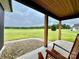 Relaxing porch with a view of the beautiful green landscape at 7133 Church Rd, Taylorsville, NC 28681
