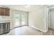 Dining area featuring wood flooring and french doors to the back deck at 1245 Forest Ridge Rd, Bessemer City, NC 28016