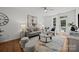 Cozy living room featuring neutral decor, hardwood floors, and a bright interior at 1556 Walnut View Dr, Charlotte, NC 28208