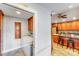 Convenient laundry area adjacent to the kitchen, featuring modern washer and dryer at 211 Drive Inn Rd, Locust, NC 28097