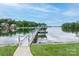 View of private dock and waterfront access, perfect for enjoying lakeside living and recreational activities at 2593 Las Brisas Ln, Denver, NC 28037
