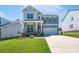 Charming two-story home with a covered porch and a bright red front door at 4117 Sunset Ridge Dr, Rock Hill, SC 29732