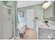 A main bath featuring a soaking tub with shower and double sink vanity at 4502 Magnolia Ridge Dr, Waxhaw, NC 28173