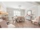 Elegant dining room with a modern chandelier, decorative accents, and ample natural light at 5002 Samoa Ridge Dr, Lancaster, SC 29270