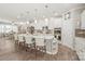 Modern kitchen with white cabinetry, stainless steel appliances, and a spacious island for entertaining at 5002 Samoa Ridge Dr, Lancaster, SC 29270