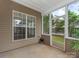 Cozy screened-in porch features view of the backyard at 5306 Prosperity View Dr, Charlotte, NC 28269