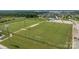 Aerial view of a green sports field, fenced, with tall stadium lights at 536 Spring Landing Dr, Rock Hill, SC 29730