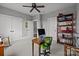 Cozy bedroom features a desk, bookshelf, ceiling fan and an open doorway to another room at 536 Spring Landing Dr, Rock Hill, SC 29730