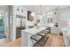 Bright, spacious kitchen featuring stainless steel appliances, an island with stool seating, and modern pendant lighting at 790 Herrons Ferry Rd, Rock Hill, SC 29730