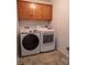 The laundry room has a washer and a dryer at 8259 Camelia Ln, Denver, NC 28037