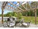Outdoor patio features a pergola, seating, and a fire pit ideal for entertaining and relaxing at 9009 Myrna Dr, Gastonia, NC 28056