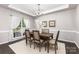 Elegant dining room featuring a chandelier, neutral decor, and ample natural light, creating a perfect space at 10198 Tintinhull Dr, Fort Mill, SC 29707
