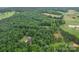 Aerial view highlighting a residence surrounded by dense forest and lush greenery at 1060 S Lentz Harness Shop Rd, Mount Pleasant, NC 28124