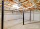 Unfinished basement area with visible beams and support columns at 1060 S Lentz Harness Shop Rd, Mount Pleasant, NC 28124