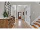 Inviting foyer with hardwood floors, high ceilings, and modern decor creates a welcoming entrance at 1747 30Th Avenue Ne Dr, Hickory, NC 28601