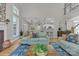 Inviting living room boasts high ceilings, fireplace, hardwood floors and a seamless flow to the kitchen at 1747 30Th Avenue Ne Dr, Hickory, NC 28601