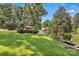 Sprawling backyard with a lakeside view, including a fire pit, shed, and boat dock for outdoor enjoyment at 2010 Dogwood Trl, Shelby, NC 28150