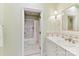Charming bathroom with floral accents, a vanity, and a shower-tub combination at 2240 La Maison Dr, Charlotte, NC 28226