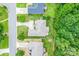Aerial view of the property showcasing its location, lot size, landscaping, and neighborhood layout at 305 River Birch Cir, Mooresville, NC 28115