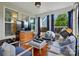 Bright and airy sunroom with large windows, comfortable seating, and stylish decor at 5357 Pembrey Dr, Denver, NC 28037