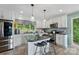 Modern kitchen featuring granite countertops, stainless appliances, and a view to the exterior at 812 Bell Post Rd, Belmont, NC 28012