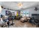 Comfortable living room with lake view, eclectic decor, and ample seating at 812 Bell Post Rd, Belmont, NC 28012